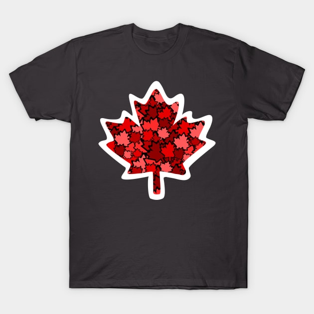 Canadian Maple Leaf - Vino di foglie T-Shirt by GR8DZINE